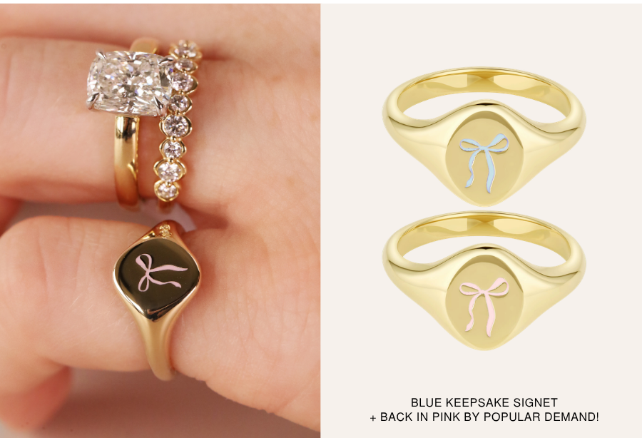  Blue & Pink Keepsake Signet
