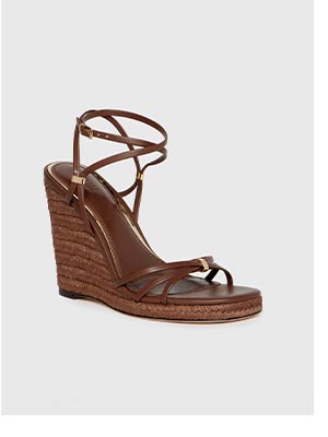 Kylen Wedge in Mahogany Leather