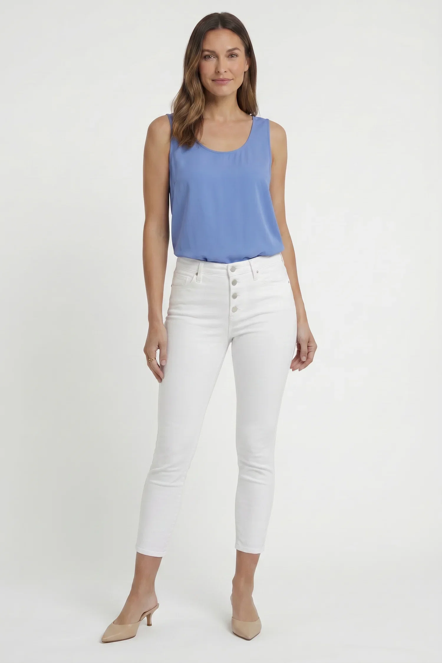 Image of Ami Skinny Ankle Jeans - Optic White