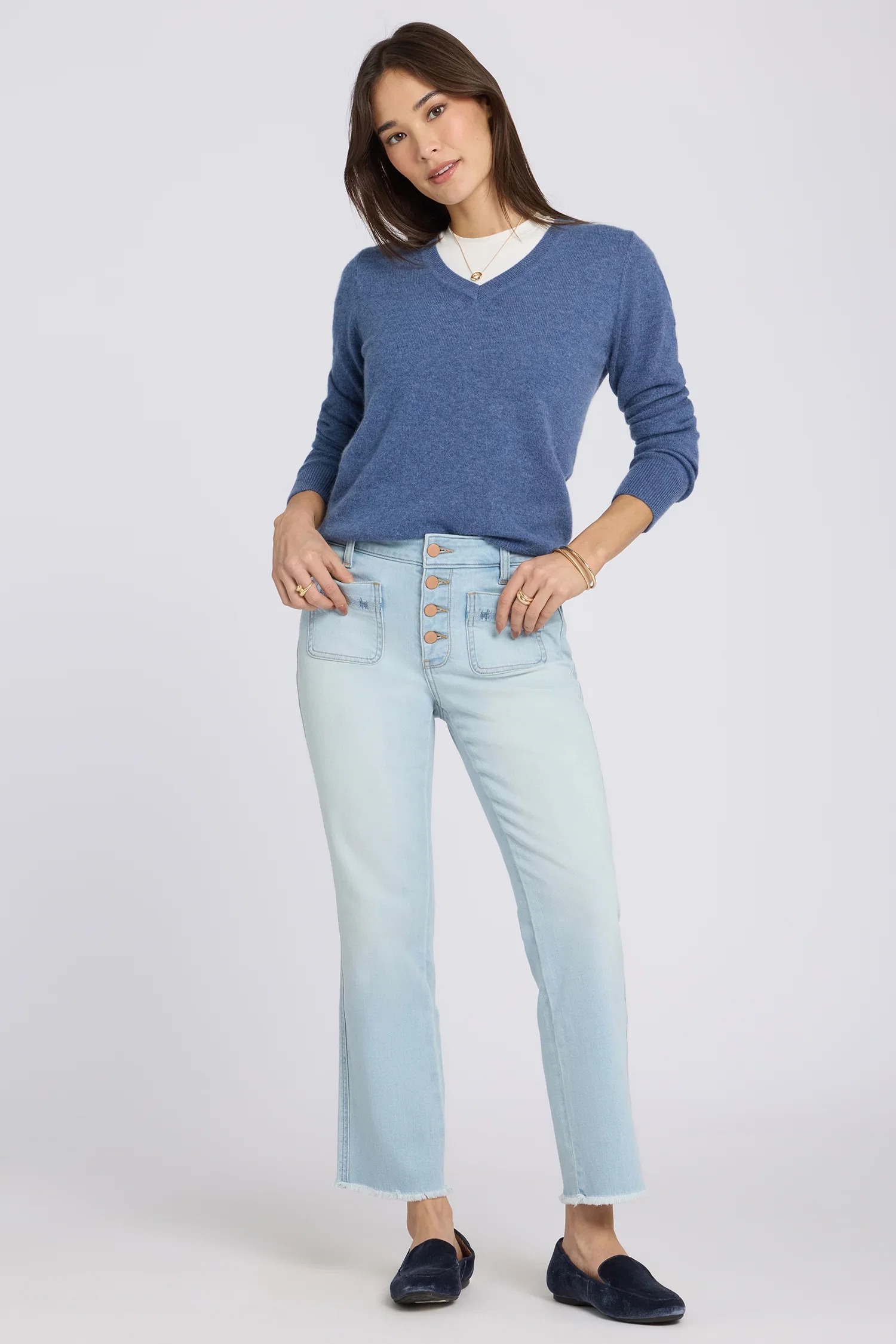 Image of Marilyn Straight Ankle Jeans - Sky Valley