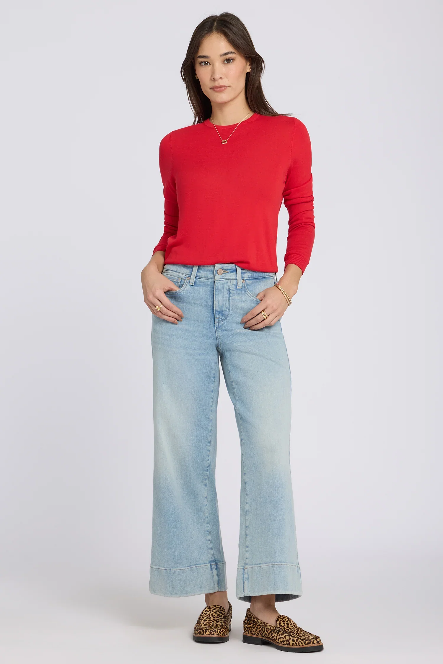 Image of Teresa Wide Leg Ankle Jeans - Keys View