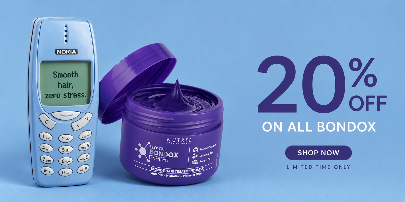Bondox retro blue visual