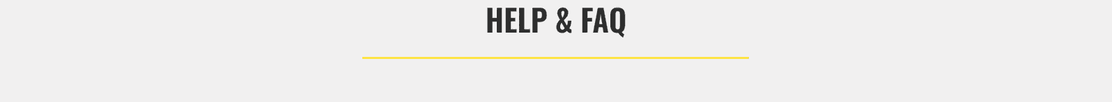 Help & FAQ