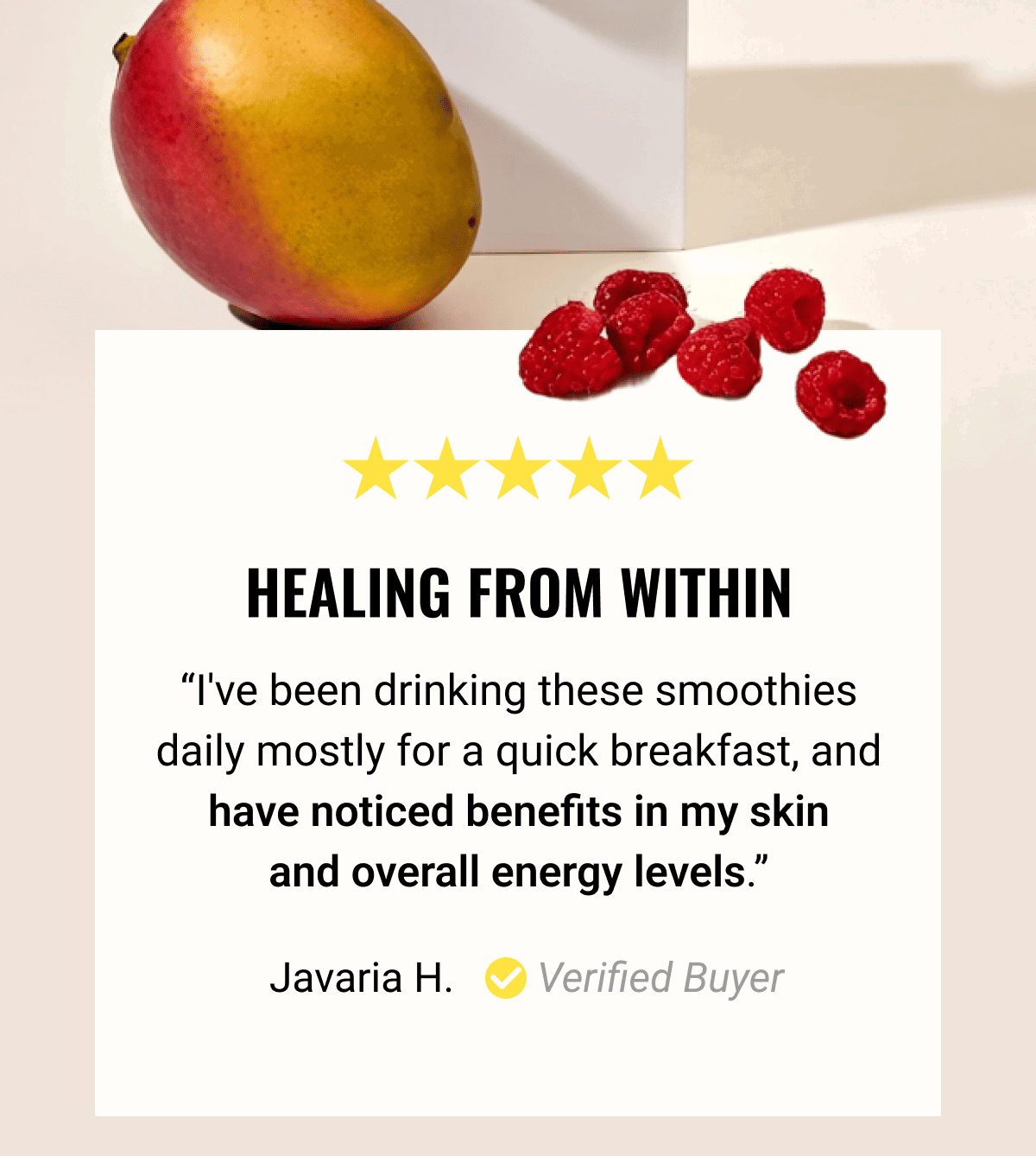 "Healing from within"