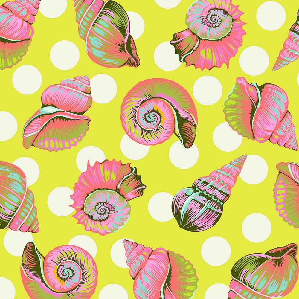 Image of FreeSpirit Fabrics - Floral Reef by Tula Pink - Big Shelly - Seagrass - 108" Wide Yardage