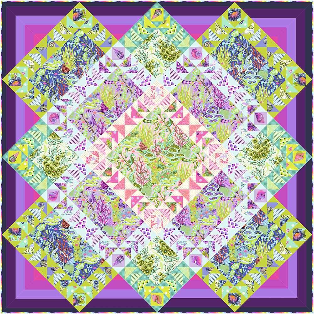 Image of Coastal Currents - Stacey Day - Floral Reef by Tula Pink - FreeSpirit Fabrics - Quilt Kit