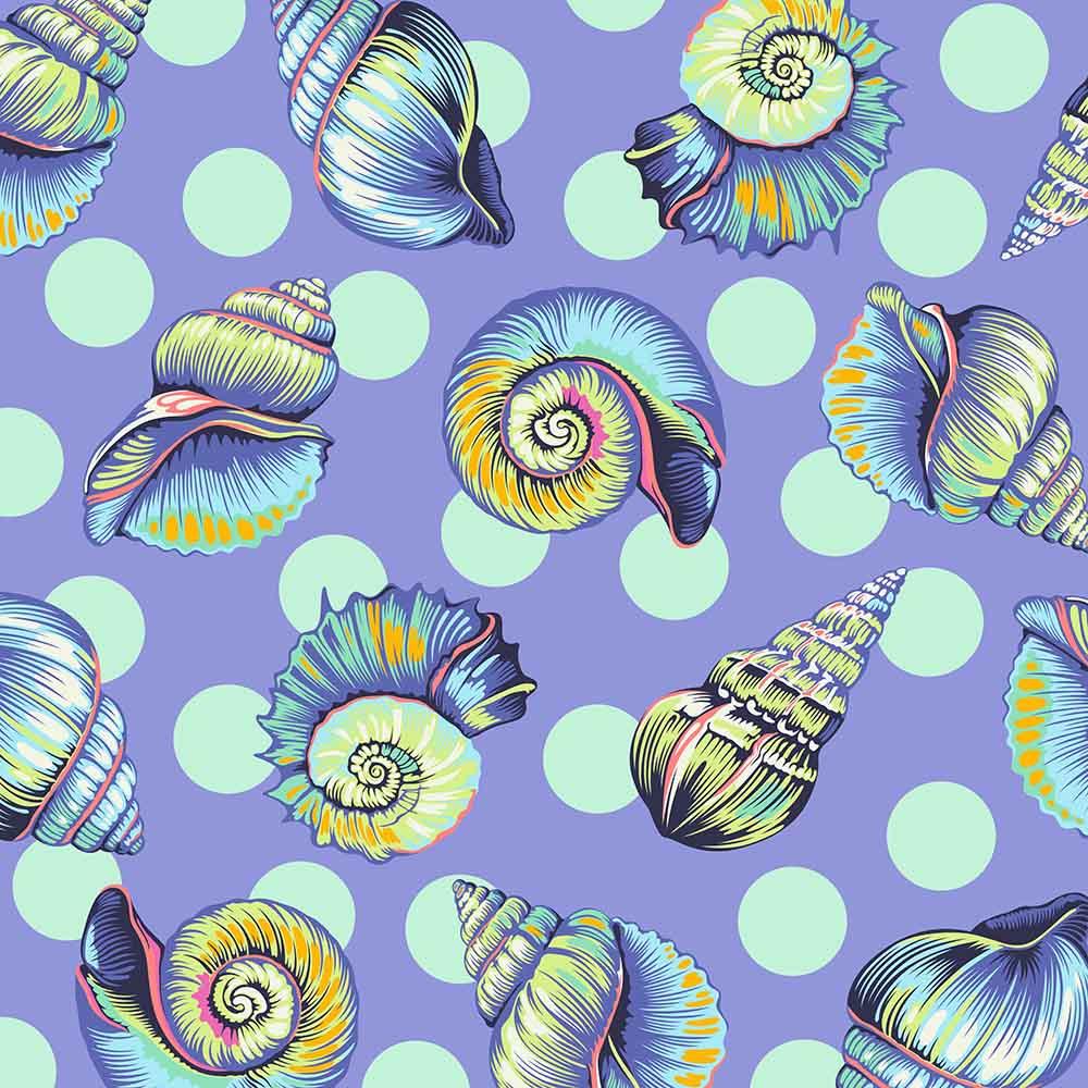 Image of FreeSpirit Fabrics - Floral Reef by Tula Pink - Big Shelly - Marine - 108" Wide Yardage