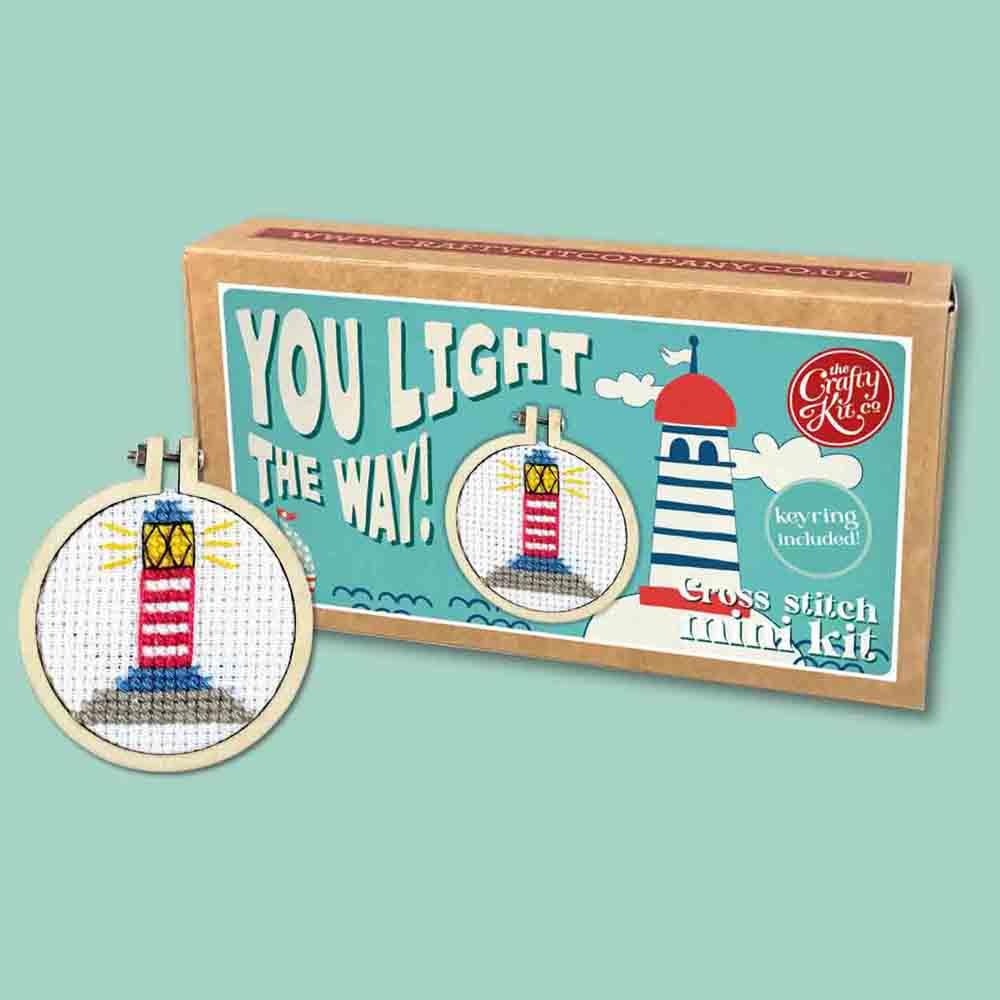 Image of You Light the Way - Mini Matchbox Cross Stitch Kit - The Crafty Kit Co.