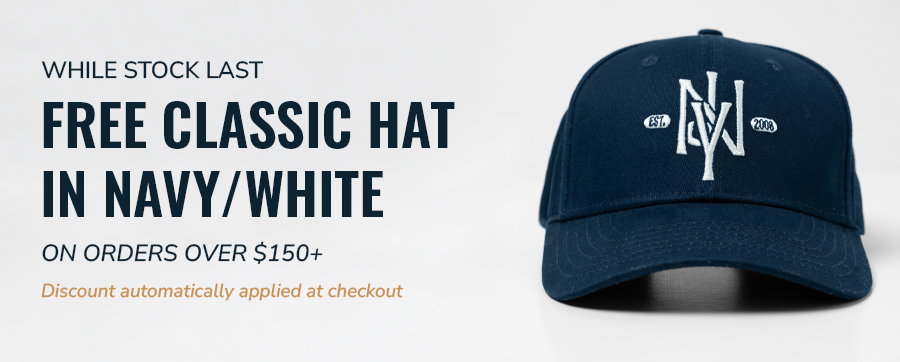 FREE HAT ON ORDERS OVER $150