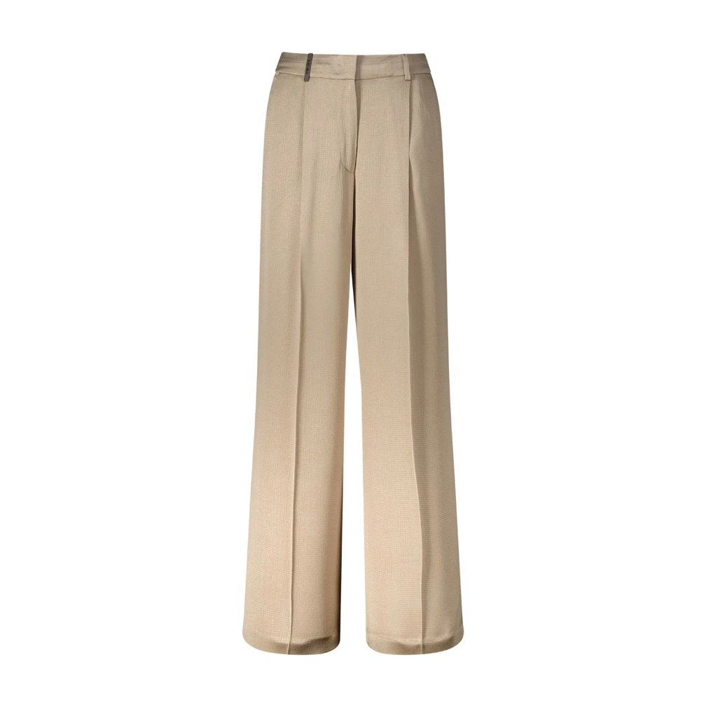 Peserico Weite Stoffhose braun Stoffhose
