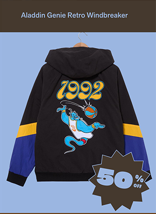 Aladdin Genie Retro Windbreaker is 50 percent off
