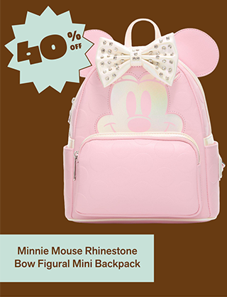 Minnie Mouse Rhinestone Bow Figural Mini Backpack is 40 percent off