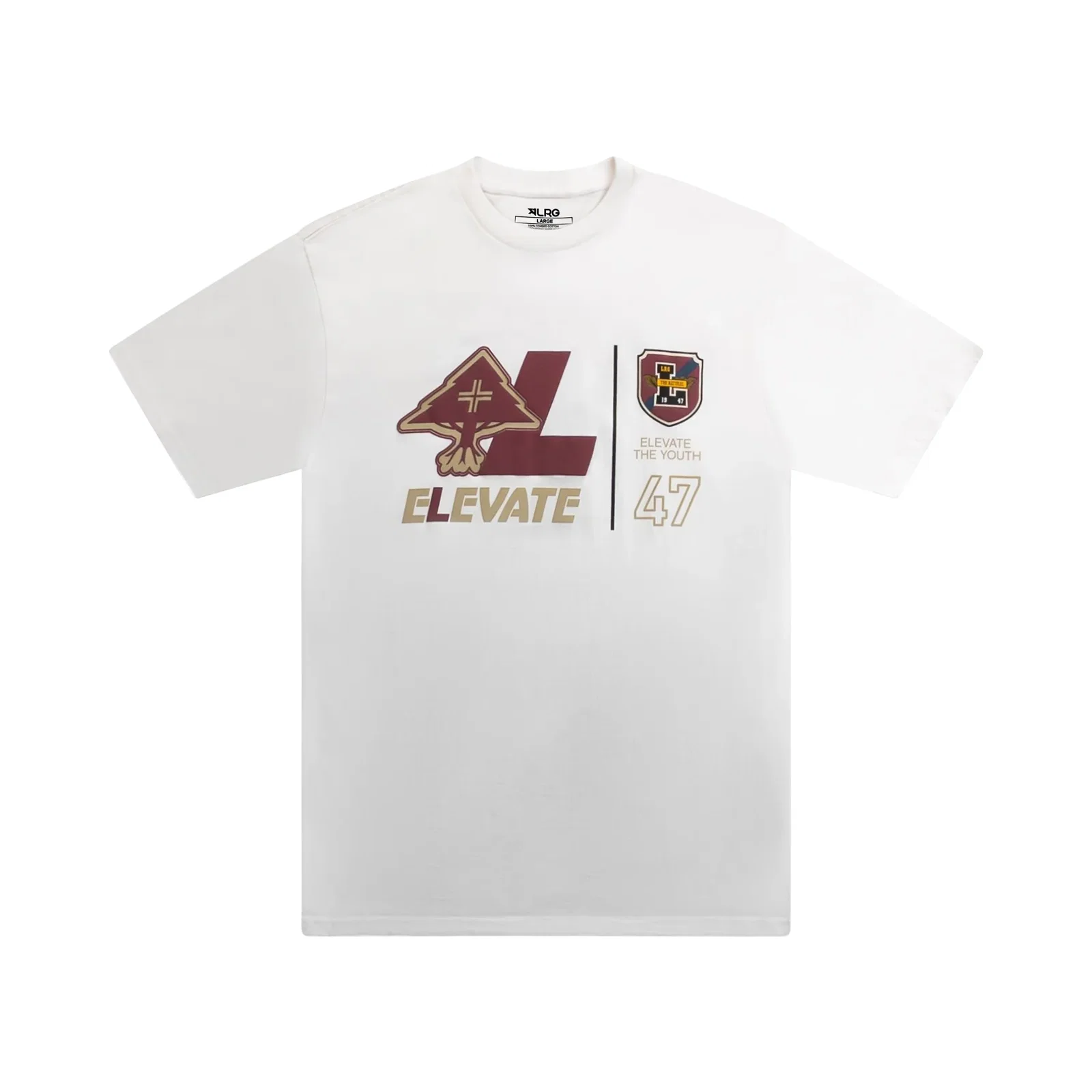 Image of ELEVATE VARSITY TEE - WHITE