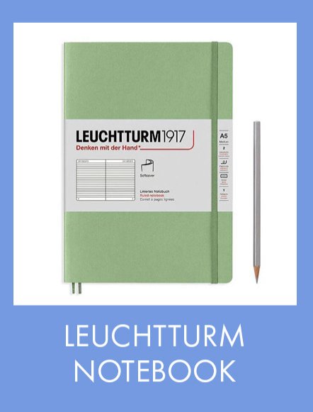 Leuchtturm Sage Ruled Page Softcover Medium Notebook