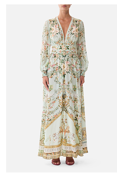 BUTTON DRESS WITH SHAPED WAISTBAND | WILDFLOWER WUNDERLAND