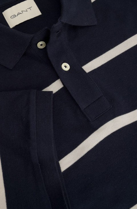 Men's Gant Striped Short Sleeve Polo Shirt