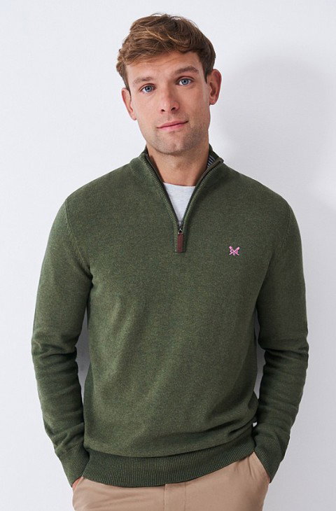 Men's Crew Clothing Organic Cotton Half Zip Jumper