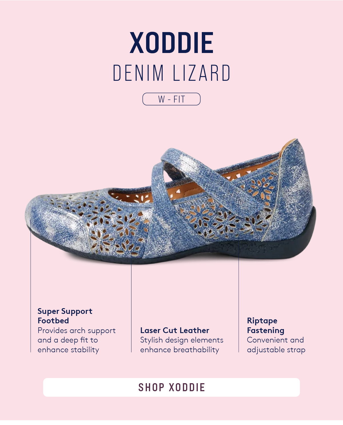XODDIE - DENIM LIZARD