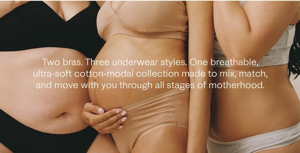 Two bras. Three underwear styles.