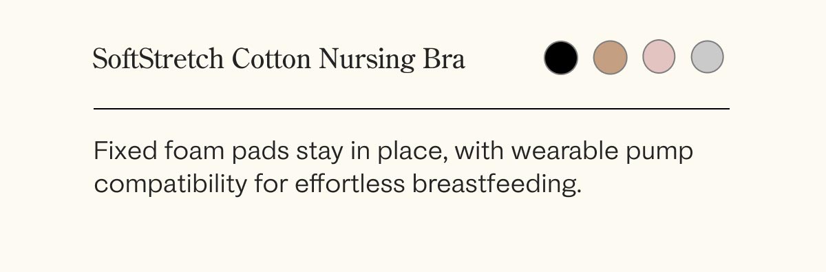 SoftStretch Cotton Nursing Bra colors