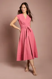 Belted Crepe Dress