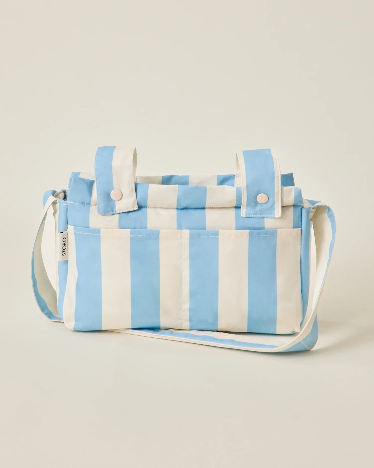 Image of Stroller Party™ Caddy Bag | Blue Wide Stripe