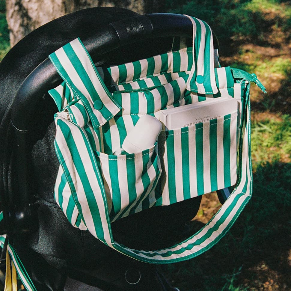 Green Stripe Caddy Bag