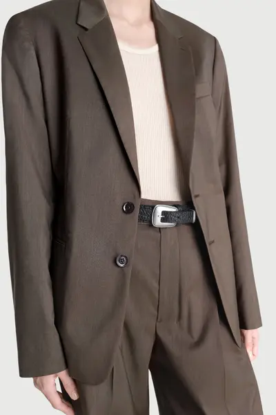 Lemaire Minimal Western Belt Black