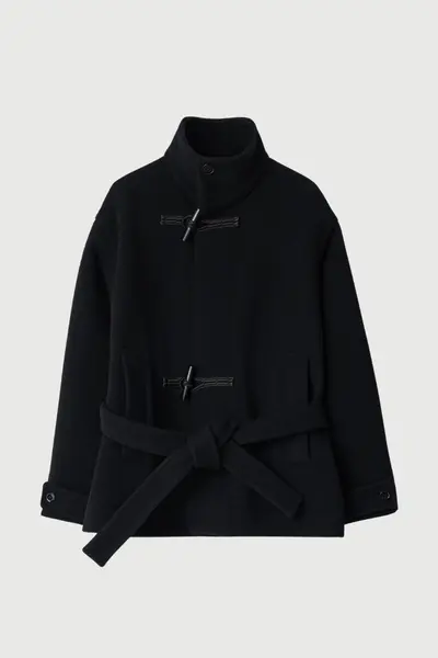 Lemaire Short Duffle Coat Black
