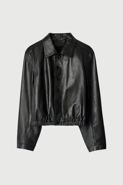 Lemaire Soft Leather Jacket Dark Espresso