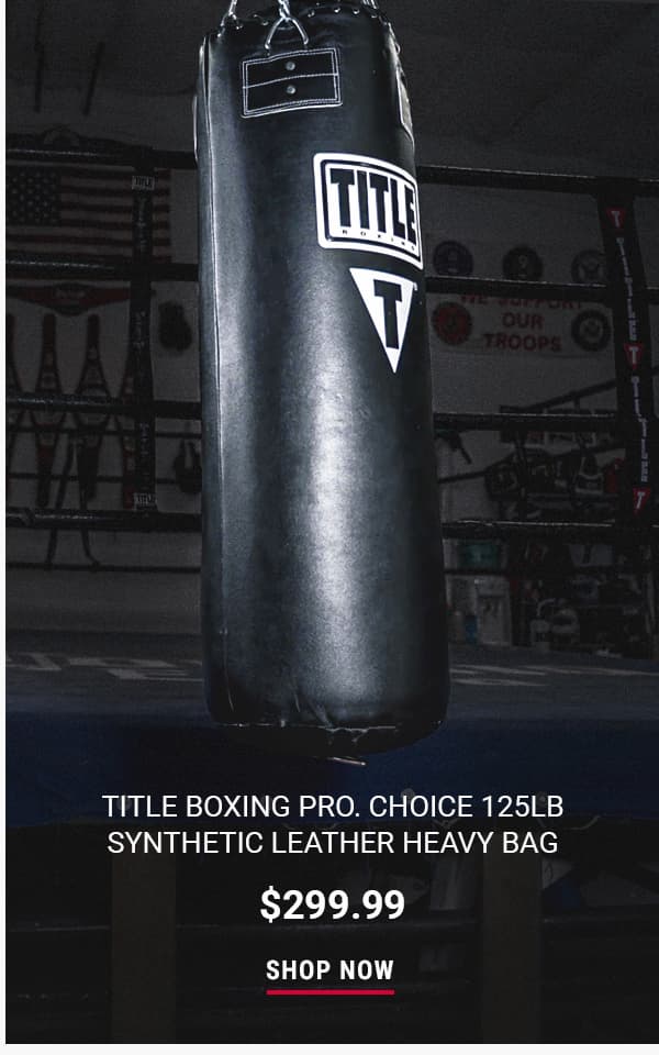 SHOP TITLE BOXING PROFESSIONAL CHOICE 125LB SYNTHETIC LEATHER HEAVY BAG