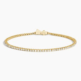 14K Yellow Gold 6.5 in. Petite Lab Diamond Tennis Bracelet (1 1/2 ct. tw.)