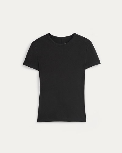Image | Tissue Short-Sleeve Crew | Black