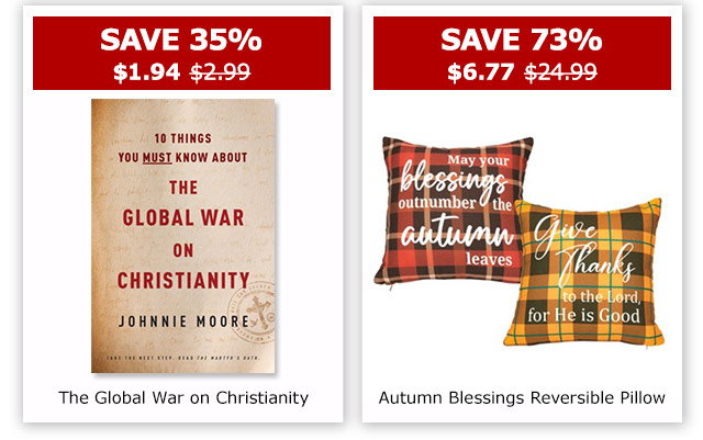 The Global War on Chrisianity | Autumn Blessings Reversible Pillow