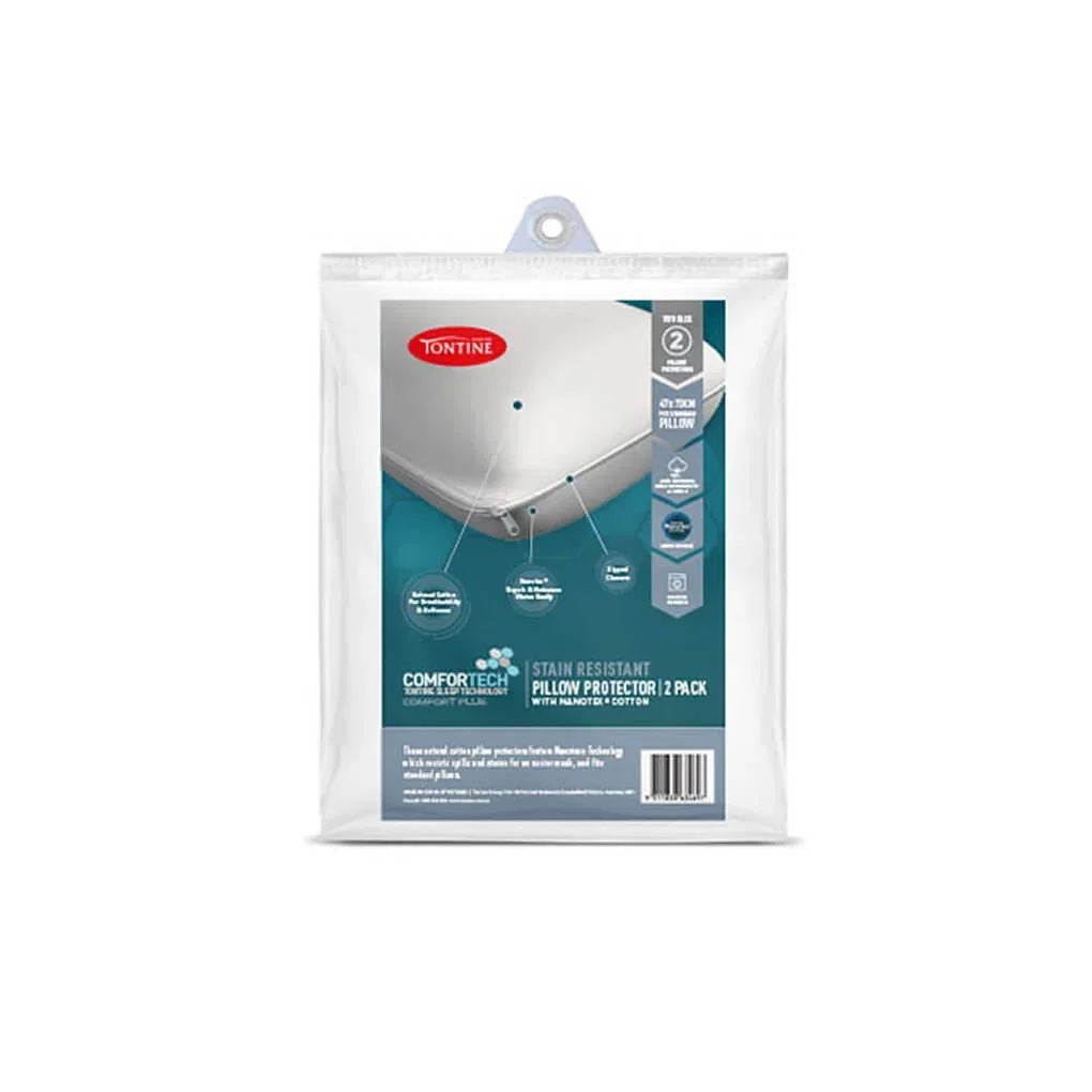 Image of Stain Resistant Pillow Protector - 2 Pack