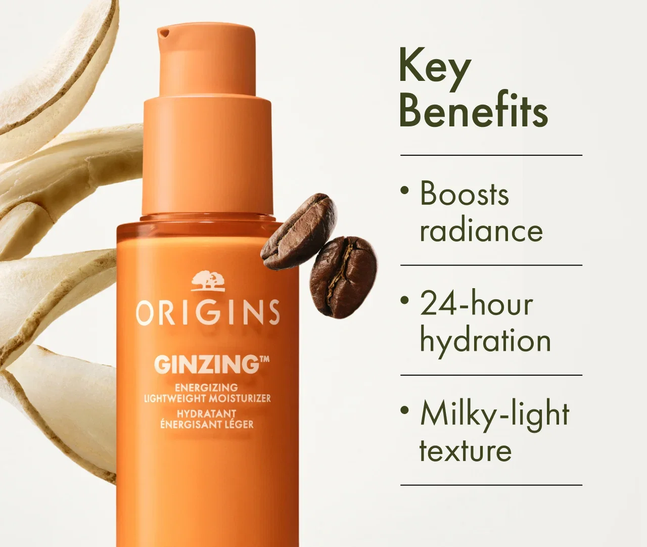 Key Benefits | Boosts radiance | 24-hour hydration | Milky-light texture