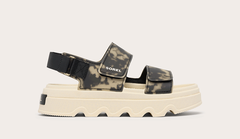 Kinetic™ Sunchase Ankle Strap Women's Sandal - Black & Chalk