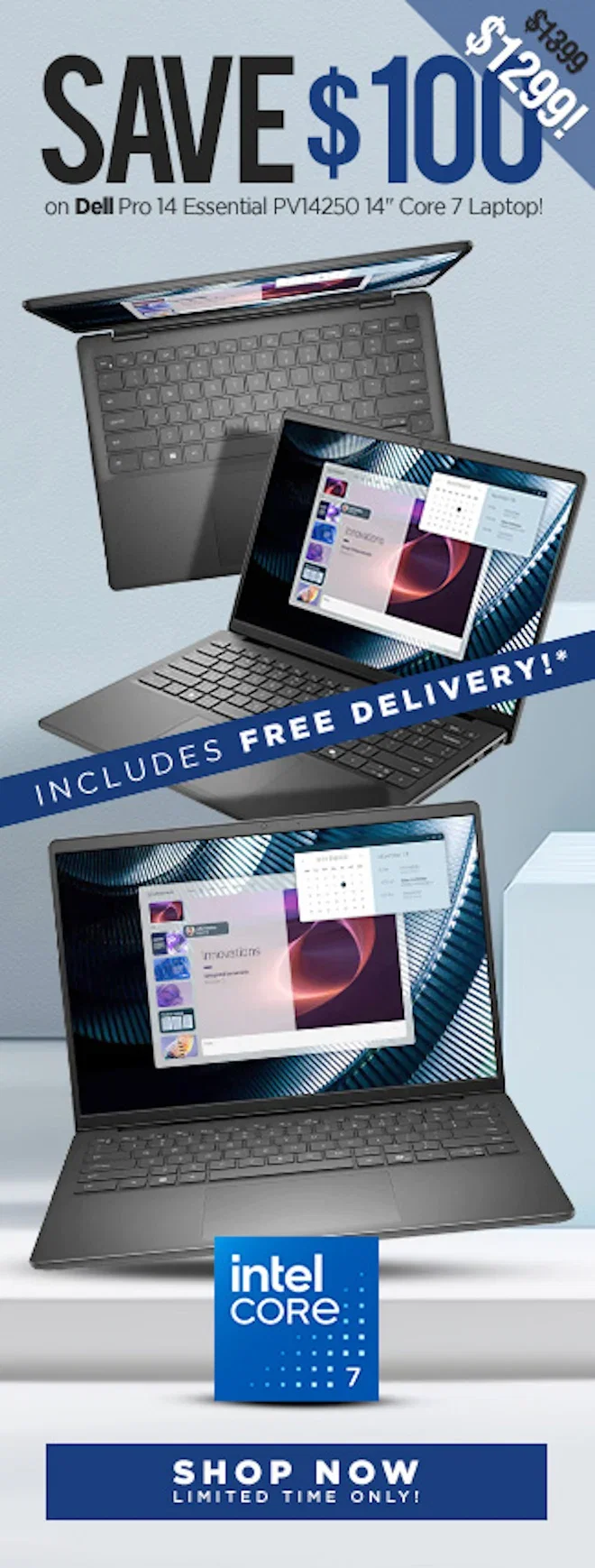 SAVE Dell Pro 14 Essential PV14250 14" Core 7 Laptop