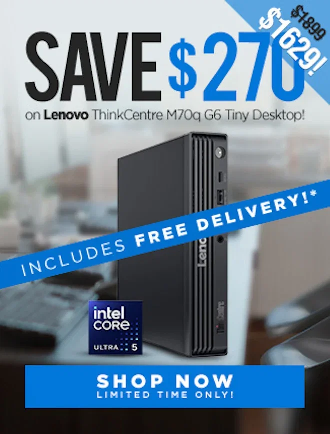 SAVE Lenovo ThinkCentre M70q G6 Tiny Desktop