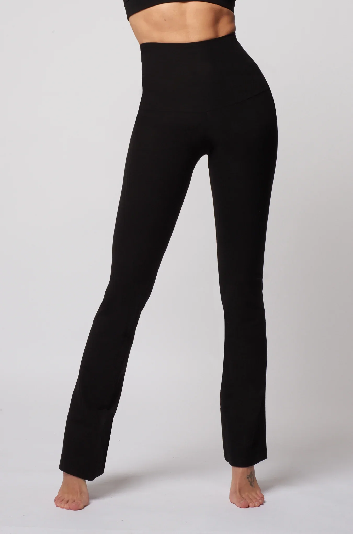 Image of Lightweight Strong Compression Tummy Control Slim Fit Bootcut Black