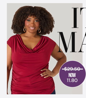 Ruched Cowl Neck Top