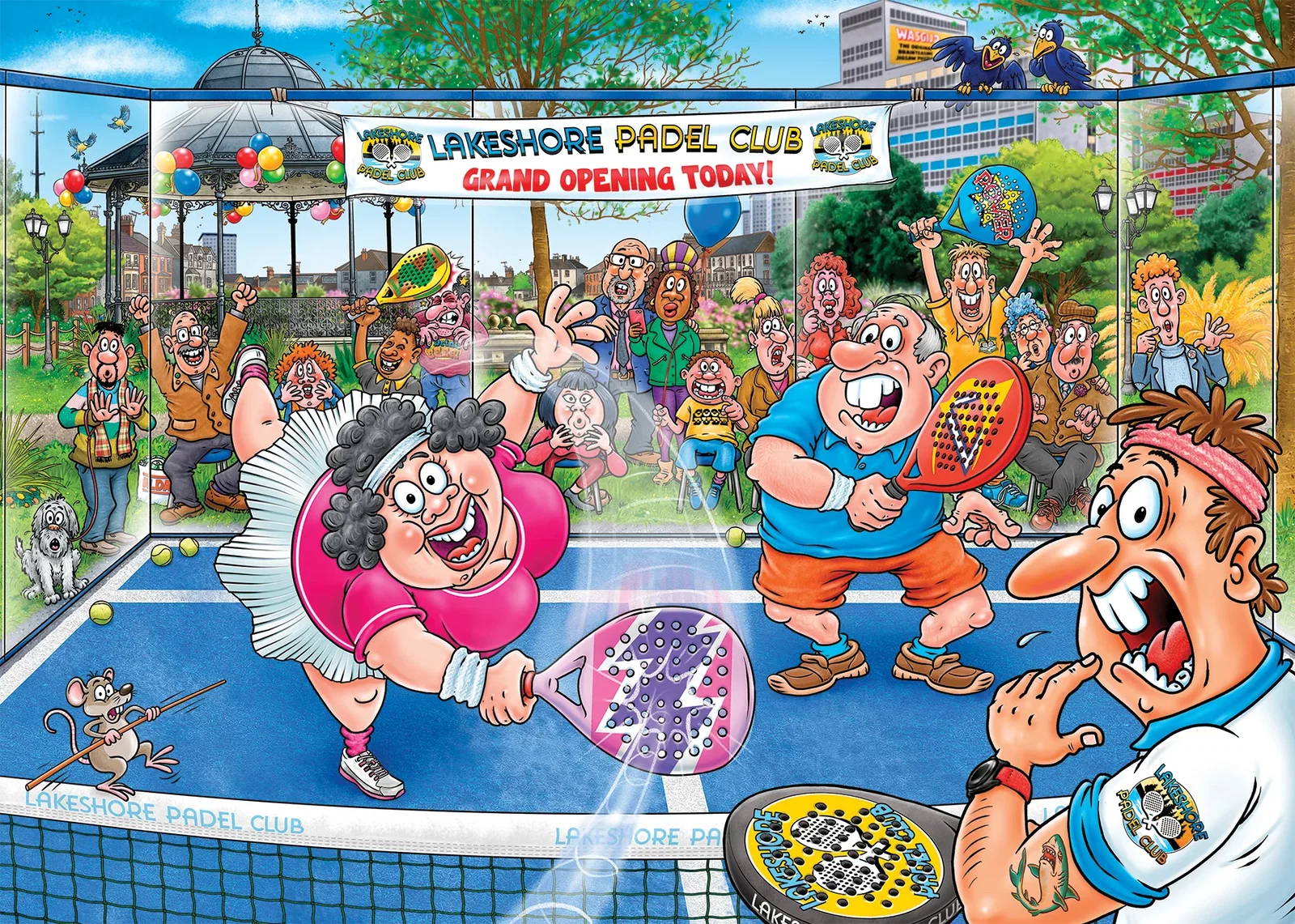 Image of Wasgij Original 49 Padel Panic 1000 Piece Jigsaw Puzzle