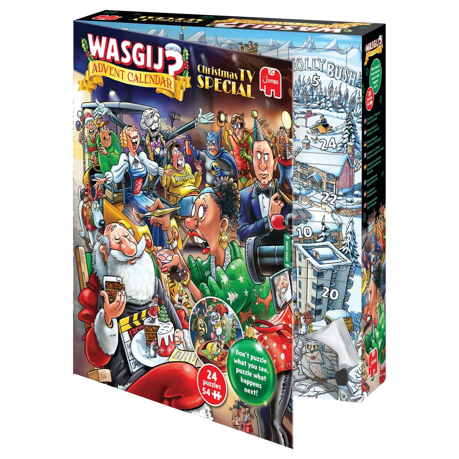 Image of PRE-ORDER Wasgij Advent Calendar Christmas TV Special 24 x 54 Piece Jigsaw Puzzles