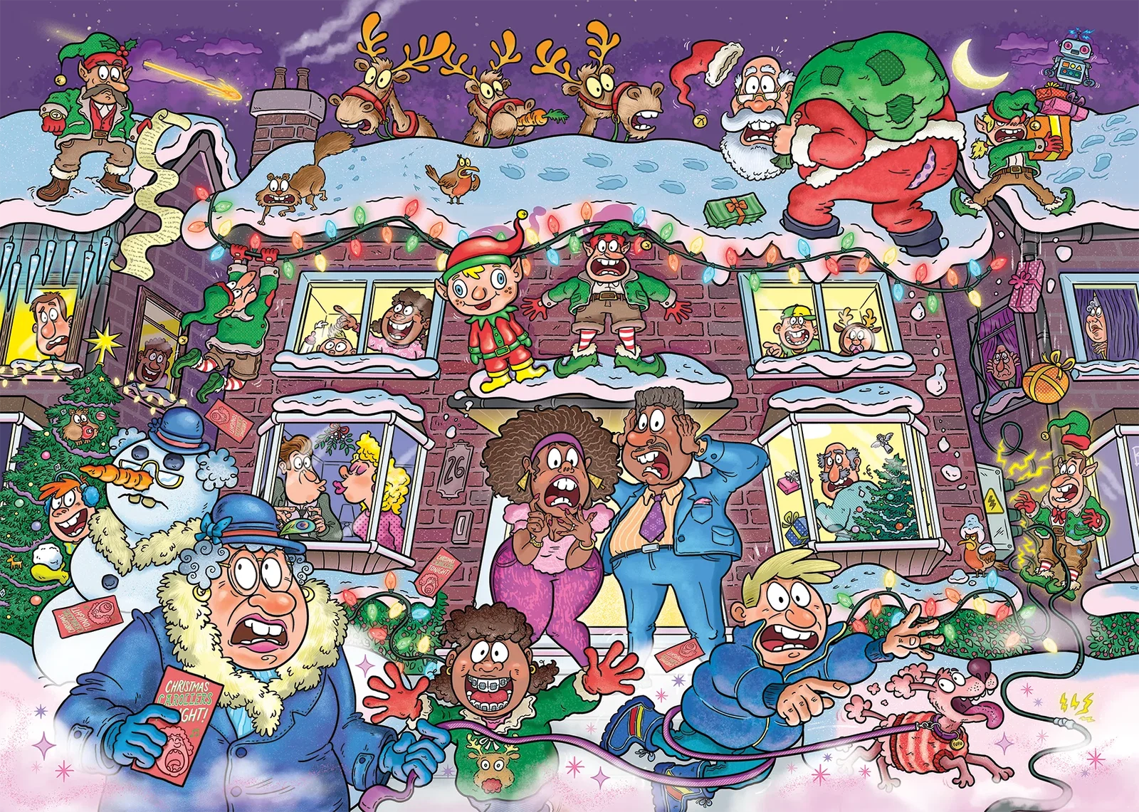 Image of Wasgij Christmas 22 Not So Silent Night! 2 x 1000 Piece Jigsaw Puzzle