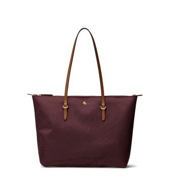 Bolso tote Keaton mediano de nailon granate