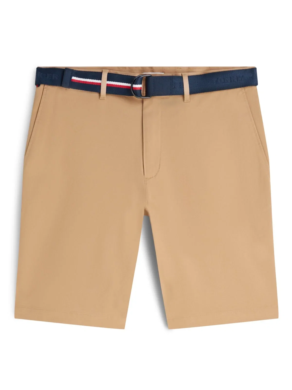 Glatte Chino-Shorts Denton mit Gürtel, Slim Fit