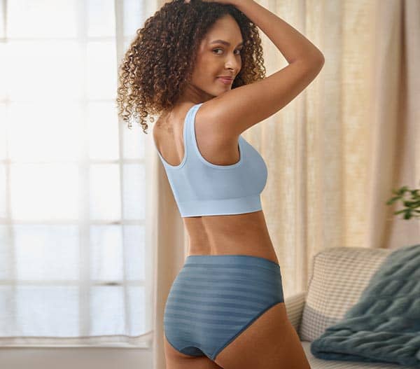 women's jockey apparel on model