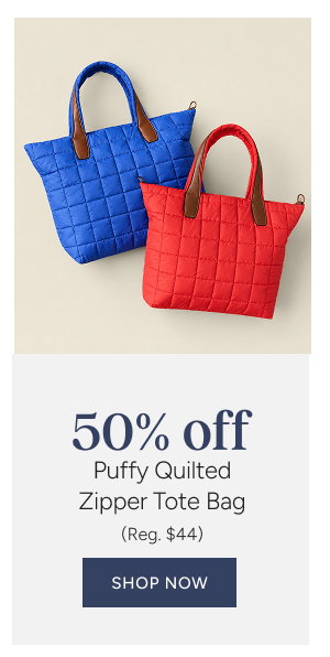 Puffy Tote 50% off