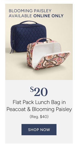 Vera Bradley Packflat Lunch Bag Special Price $20 (reg. $40)