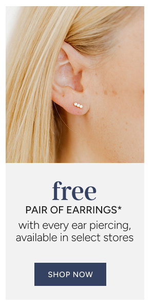Free pair of earrings* with every ear piercing